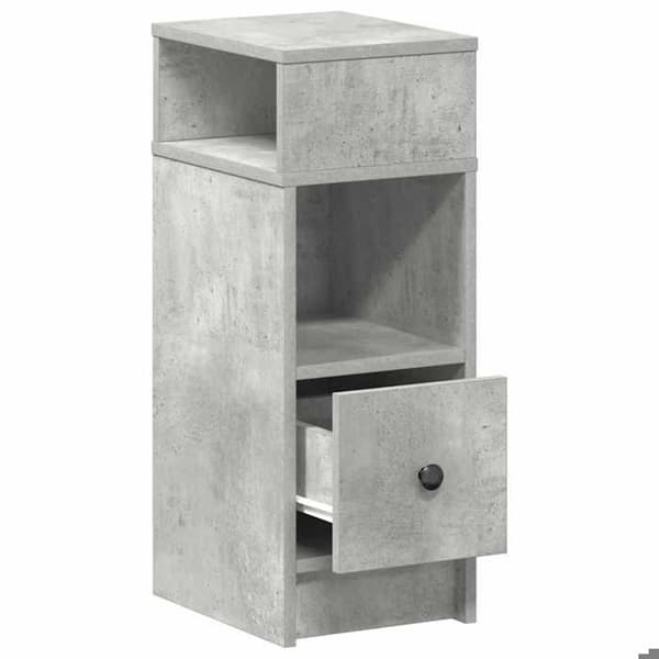 Maison Exclusive - Sängbord med grå betonglåda 25x31x66 cm