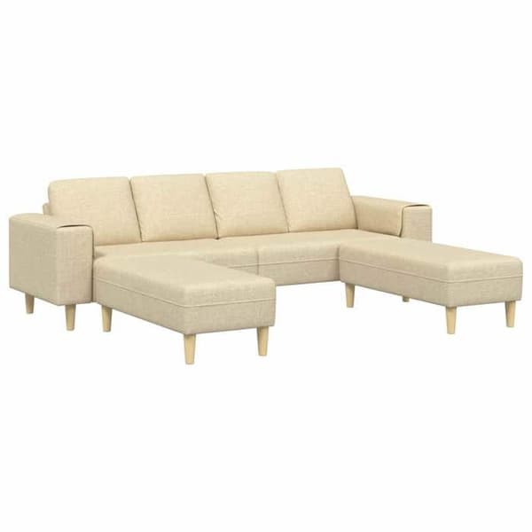 Soffa - EXKLUSIVT HUS - 3 platser - Kräm - Polyesteröverdrag - Träben Grädde
