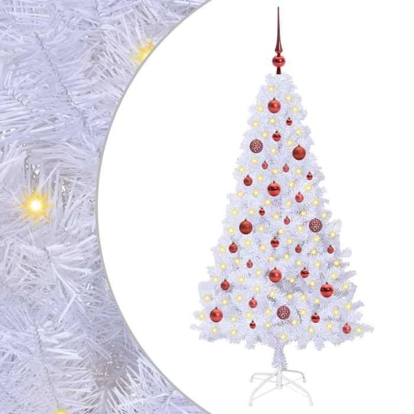 Tekokuusi - EXCLUSIVE KOTI - 150 cm - Valkoinen - PVC & teräs - LED 8 tilaa USB Vit