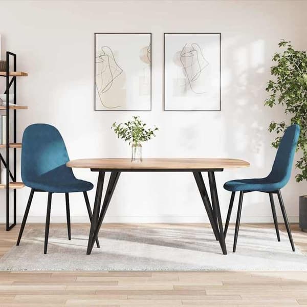 Maison Exclusive - Ruokatuolit 2 kpl Sininen Sametti Sammetsblå