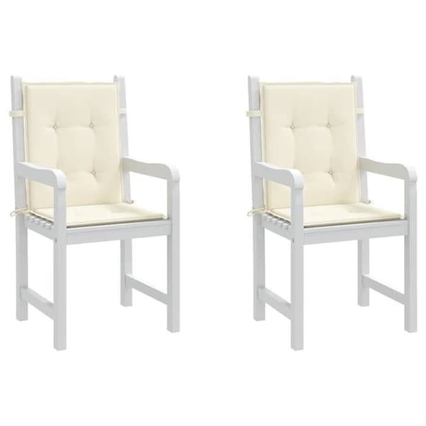 Maison Exclusive - Puutarhatuolien tyynyt 2 kpl Kermansävy 100 x 50 x 3 cm Grädde