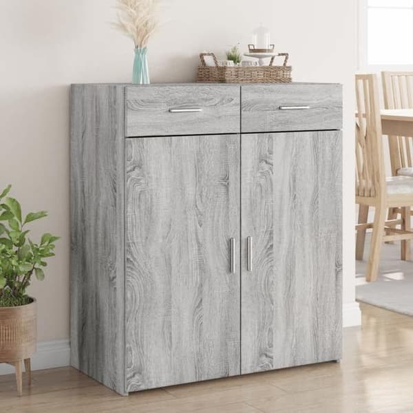 Maison Exclusive - Buffet Sonoma grå 80x42,5x93 cm ingeniørtræ
