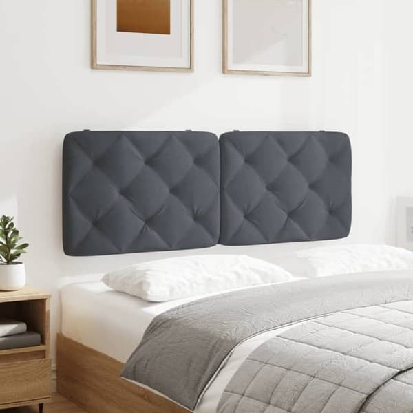 Maison Exclusive - Mörkgrå sänggavelkudde 140 cm sammet