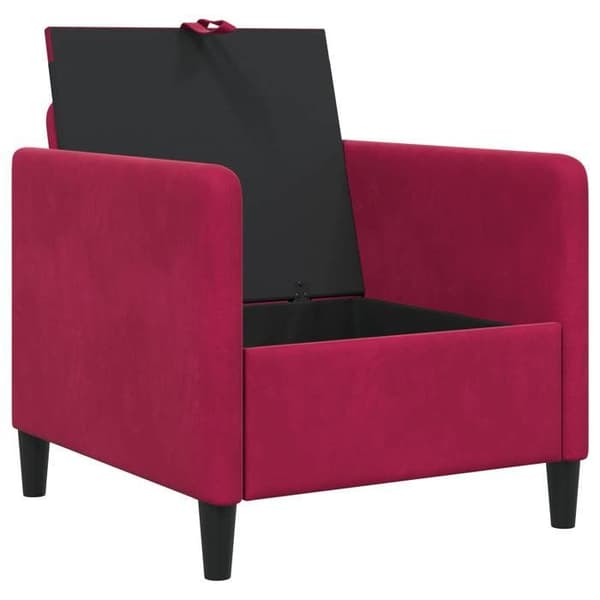 Maison Exclusive - Sohva säilytystilalla Bordeaux 72 x 78 x 87 cm Polyesteri