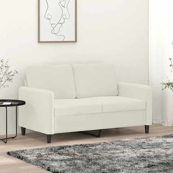 Maison Exclusive - 2-paikkainen sohva, kerma 120 cm sametti