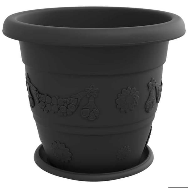 Maison Exclusive - Växtkrukor 6 st Svart Ø 39 x 32 cm Plast