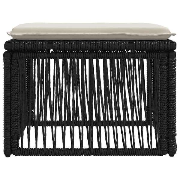 Maison Exclusive - Svart polyrotinpall Svart
