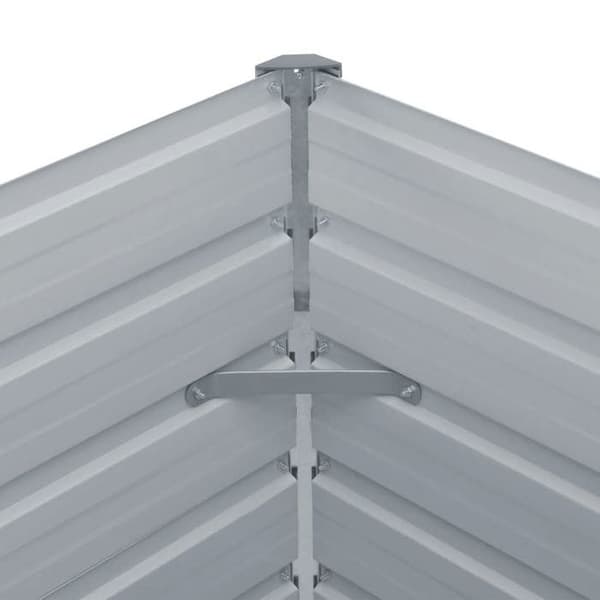 Maison Exclusive - Jardinière 100 x 100 x 45 cm Galvaniserat stål Grå Grå