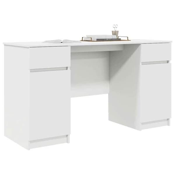 Maison Exclusive - Kontor Vit Ingenjörsträ 140 x 49 x 76 cm Vit