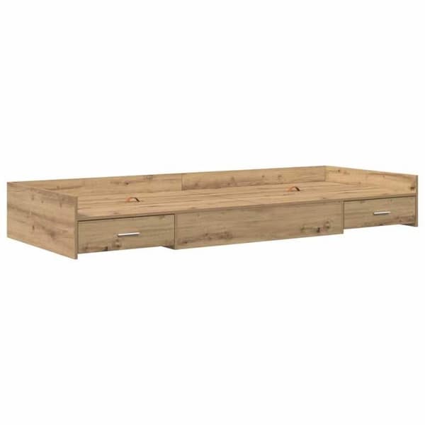 Maison Exclusive - Håndlavet egetræsseng 90 x 200 cm Ingeniørtræ