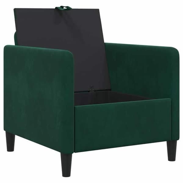Maison Exclusive - Soffa med förvaring Mörkgrön 72 x 78 x 87 cm Polyester