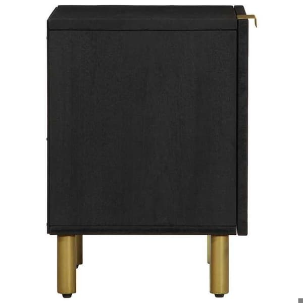 Maison Exclusive - Sort natbord 40x33x46 cm i solid mangotræ