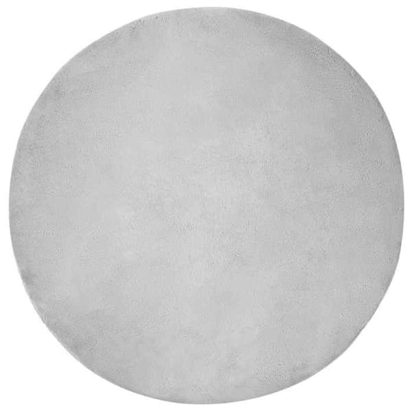 Pyöreä matto - MAISON EXCLUSIVE - OLITE - Ø 200 cm - Väärennetty polyesterivilla - Liukumaton tausta Grå