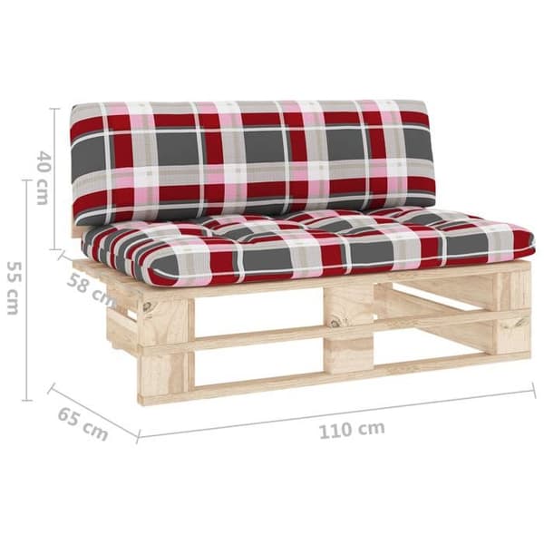 Maison Exclusive - Central soffa trädgårdspalett impregnerad furu