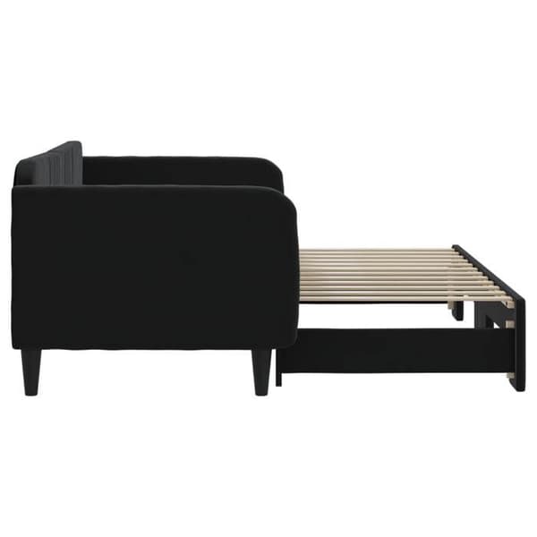 Maison Exclusive - Sovesofa med udtræk uden madras sort 90x200 cm