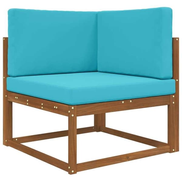 Utomhus kudde - EXKLUSIV HEM - 80 x 80 cm - Polyester - Avtagbart blixtlåsöverdrag - Skumfyllning Turkos