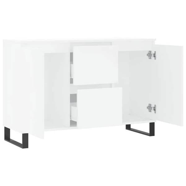 Maison Exclusive - Buffé vit 101,5x35x70 cm ingenjörsträ