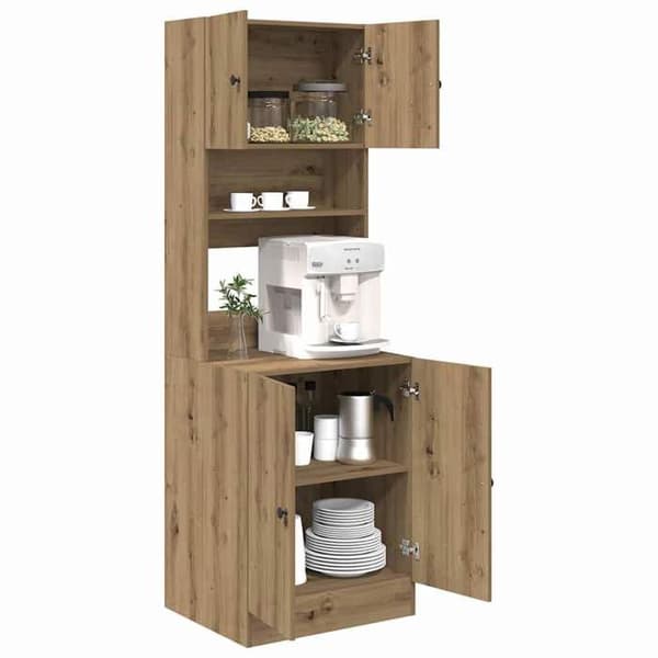 Maison Exclusive - Buffet i håndlavet egetræ 60 x 50 x 180 cm