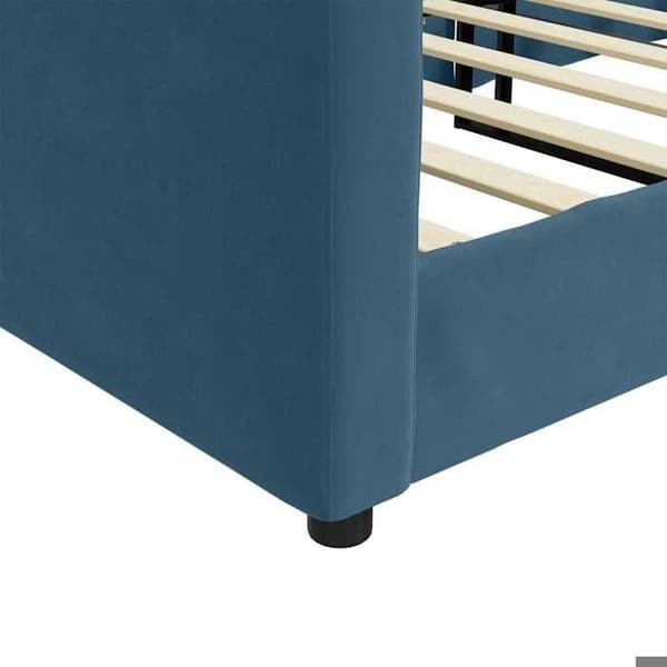 Maison Exclusive - Sängsoffa utan madrass blå 80x200 cm sammet Blå