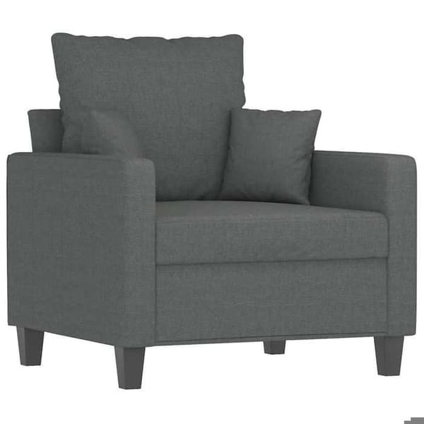 Maison Exclusive - Tummanharmaa nojatuoli 60 cm Kangas