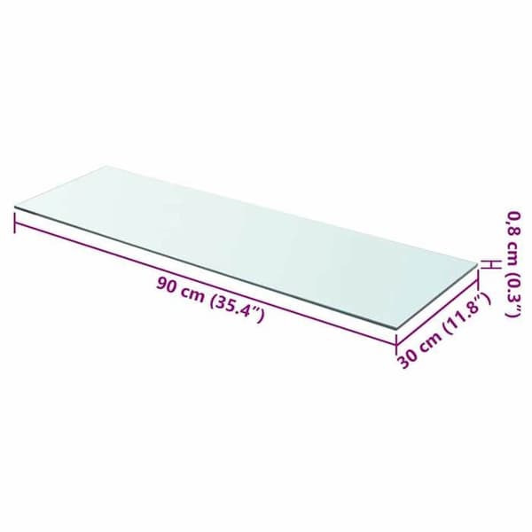 Maison Exclusive - Hyldepaneler 2 stk Glas Transparent 90 x 30 cm Transparent