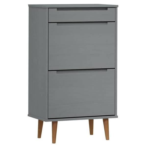 Maison Exclusive - MOLDE Harmaa kenkäkaappi 59,5x35x103 cm Mänty Grå