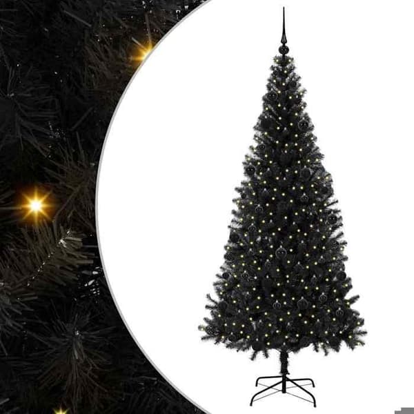 Maison Exclusive - Sort Juletræ 210 cm PVC Svart