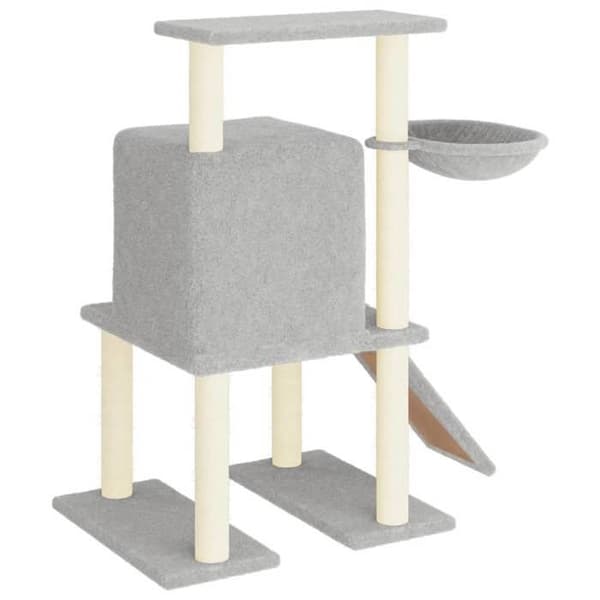 Maison Exclusive - Kattekradse med sisal i lys grå 96,5 cm Ljusgrått