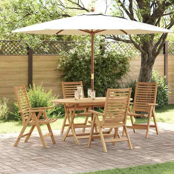 Maison Exclusive - 5 pc spisebordssæt til haven Brun brun