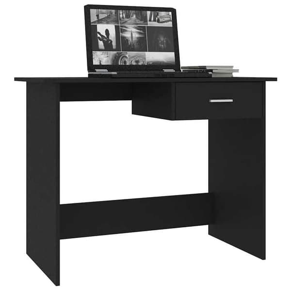 Kontor - EKSKLUSIV HUS - 100 x 50 x 76 cm - Sort - Spånplader - 1 skuffe Svart