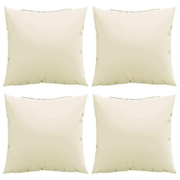 Maison Exclusive - Sofa puder sæt af 4 creme 40x40 cm stof