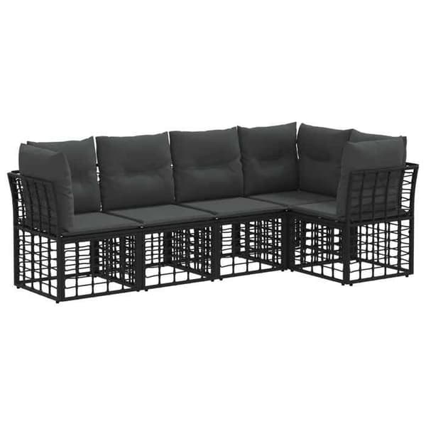 Maison Exclusive - Sæt af udendørs sofaer Sort Polyester