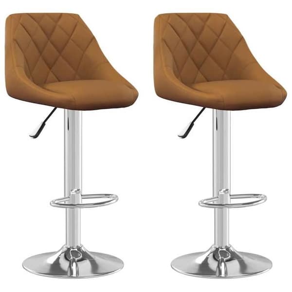 Maison Exclusive - Barstolar set om 2 brun sammet