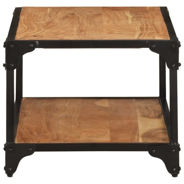 Maison Exclusive - Soffbord 90x45x35 cm i solid akaciaträ Brun (bruna ränder)