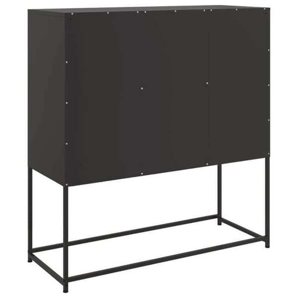 Maison Exclusive - Sort buffet 100,5x39x107 cm stål Svart
