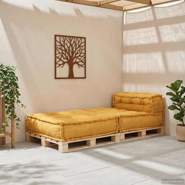 Maison Exclusive - Gul modulsoffa 70x70x54 tyg