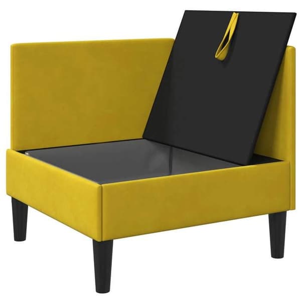 Maison Exclusive - Sofa med opbevaring Gul Velour