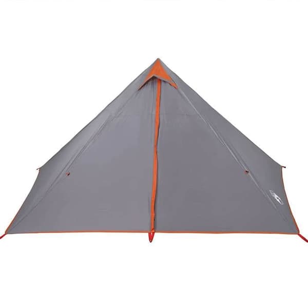 Maison Exclusive - Perhe-teltta tipi 7 hengelle harmaa ja oranssi vedenpitävä