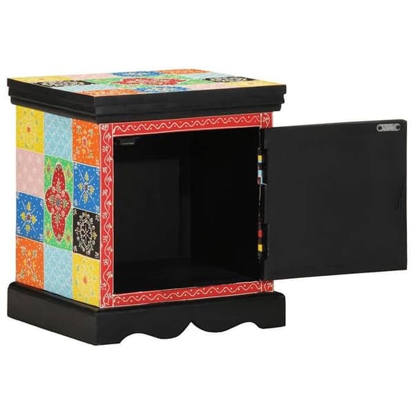 Maison Exclusive - Multifarvet natbord 40x35x45 cm i solid mangotræ