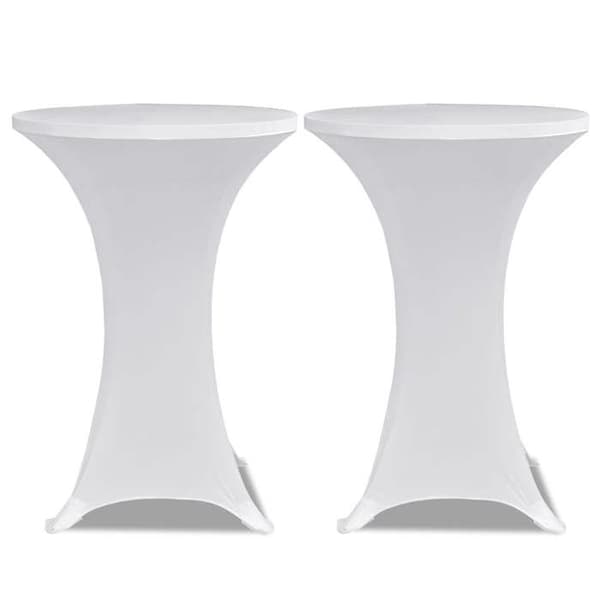 Maison Exclusive - Elastiska bordsöverdrag Ø 70 cm Vit 4 st