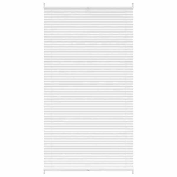 Butik plissé - Maison Exclusive - Vit - 110 x 200 cm - Montering utan borrning Vit