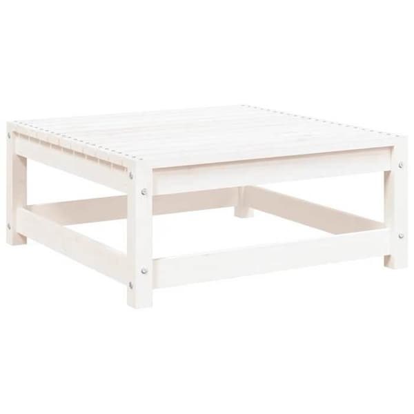 Trädgårdsfotstöd - EXKLUSIV HEM - 70 x 70 x 30 cm - Massivt trä - Modulär - Vit Vit