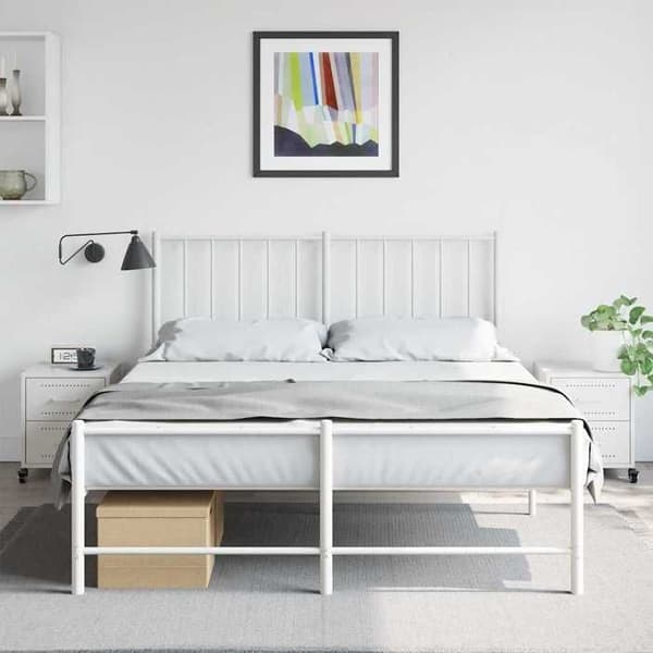 Maison Exclusive - Sängbord 2 st vit 36x39x43,5 cm stål