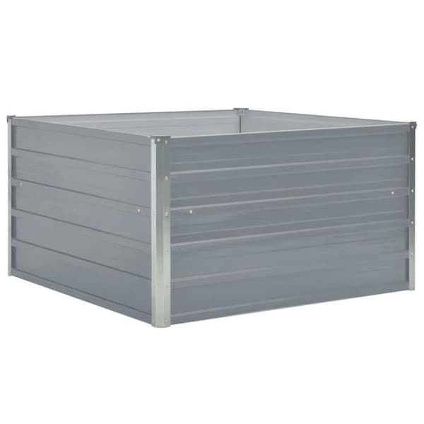 Maison Exclusive - Jardinière 100 x 100 x 45 cm Galvaniserat stål Grå Grå