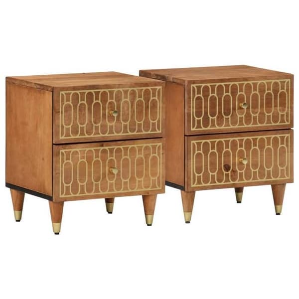 Maison Exclusive - Natborde 2 stk 40x33x46 cm Solid mango træ
