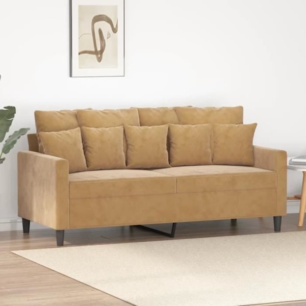 2-personers sofa Brun 140 cm Velvet80 [cm] Brun