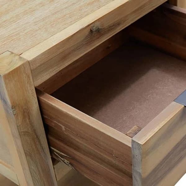 Maison Exclusive - Nattduksbord med låda 40x30x48 cm Solid akaciaträ