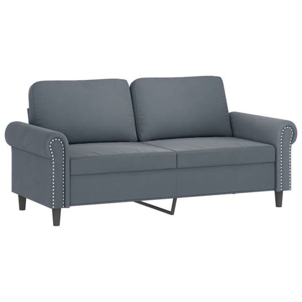Maison Exclusive - 2 kpl sohvasetti tummanharmailla samettityynyillä