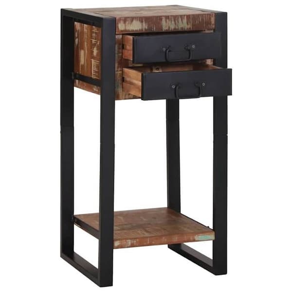Maison Exclusive - Multifarvet Sidebord 40 x 40 x 80 cm Solid Genbrugstræ Flerfärgad