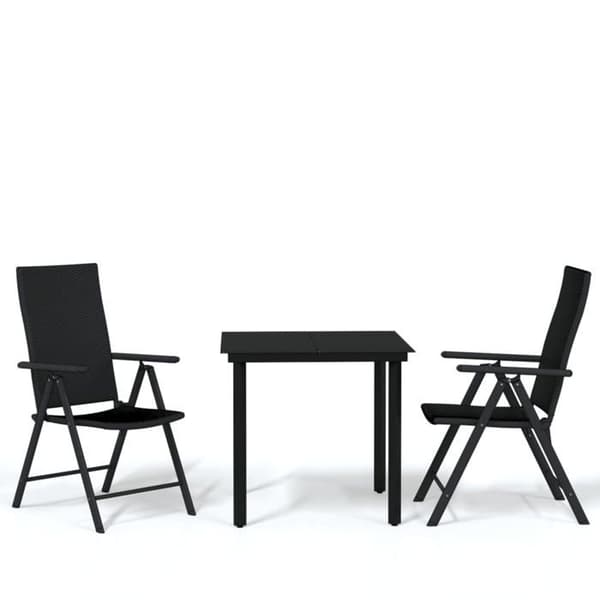 Maison Exclusive - Have spisebordssæt 3 dele Sort